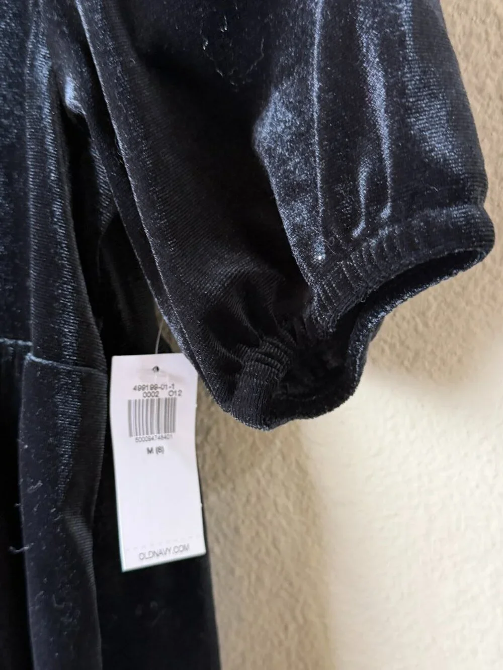 OLD NAVY Black Velvet Velveteen Dress new NWT Size Medium 8